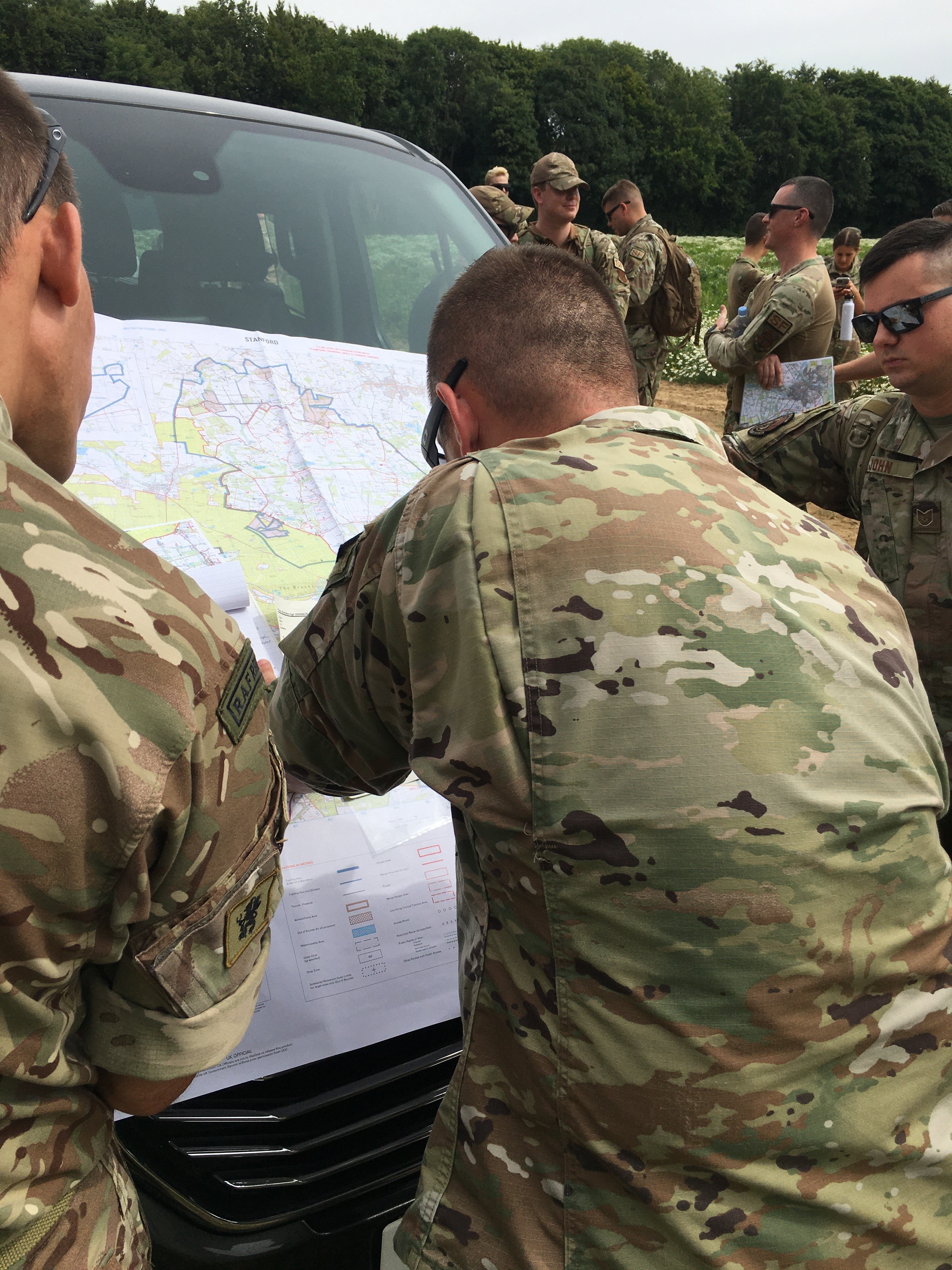 Navigation exercise held at Stanford Training Area